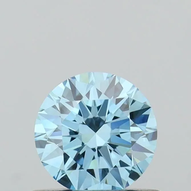 0.55ct ROUND Fancy Vivid Blue VVS2 Coloured Lab diamond