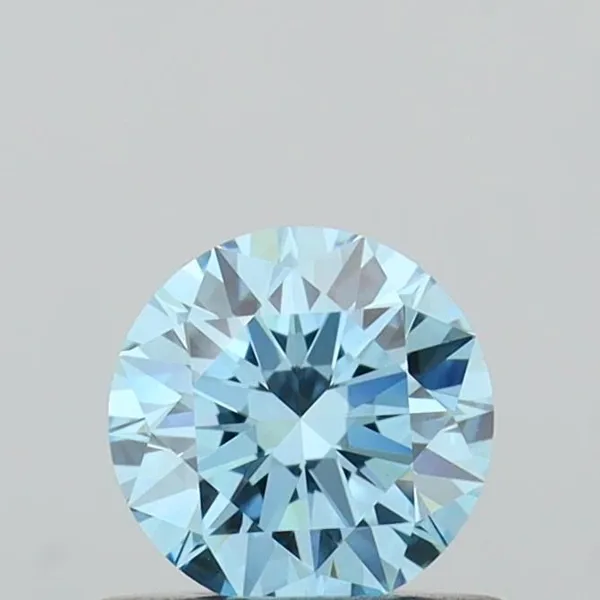 0.55ct ROUND Fancy Vivid Blue VVS2 Coloured Lab diamond