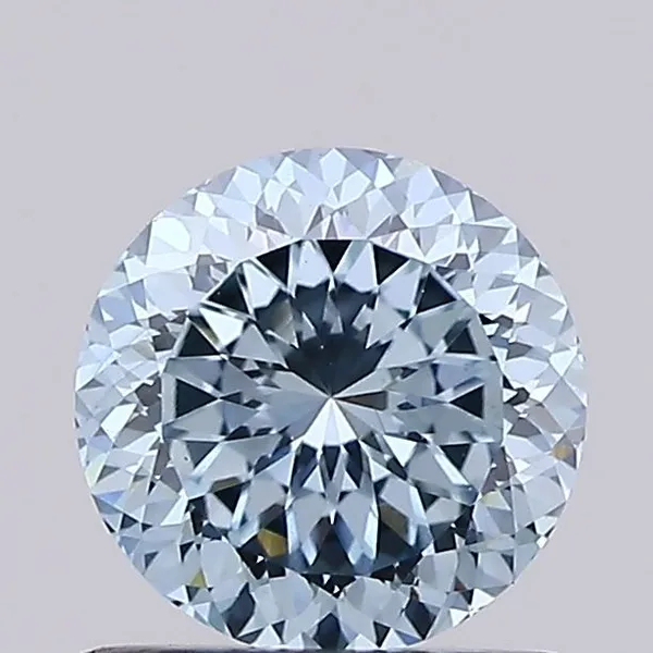 1.01ct ROUND Fancy Vivid Blue VS1 Coloured Lab diamond
