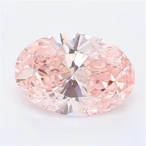 1.04ct OVAL Fancy Vivid Pink VS2 Coloured Lab diamond