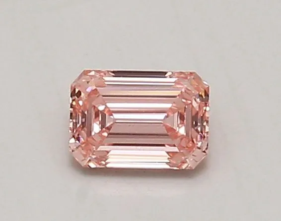 0.61ct EMERALD Fancy Vivid Pink VVS2 Coloured Lab diamond