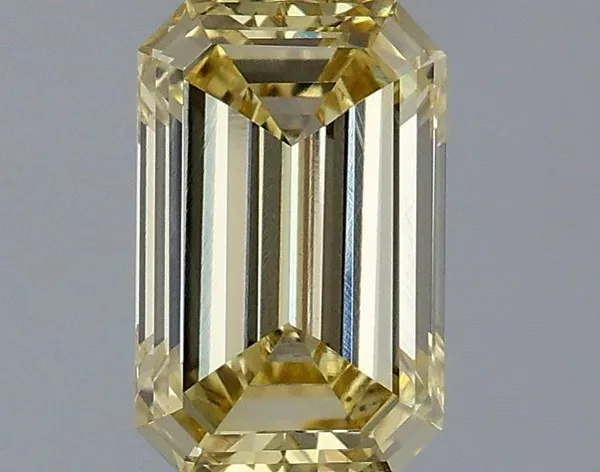 1.37ct EMERALD Fancy Yellow VVS2 Coloured Lab diamond