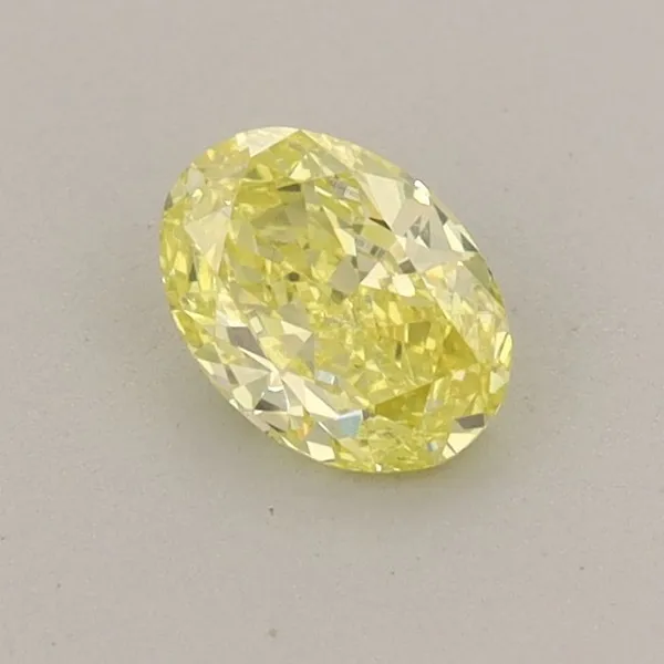 0.4ct OVAL Fancy Intense Yellow VVS2 Coloured Lab diamond