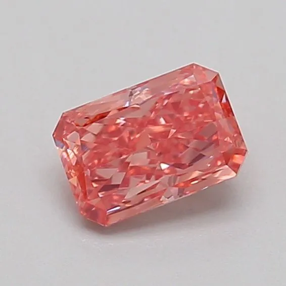 0.66ct RADIANT Fancy Vivid Pink VS1 Coloured Lab diamond