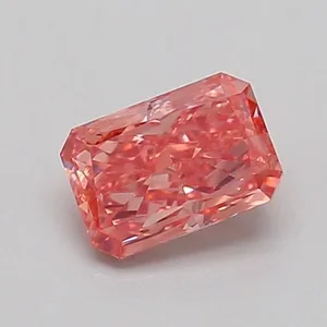 0.66ct RADIANT Fancy Vivid Pink VS1 Coloured Lab diamond