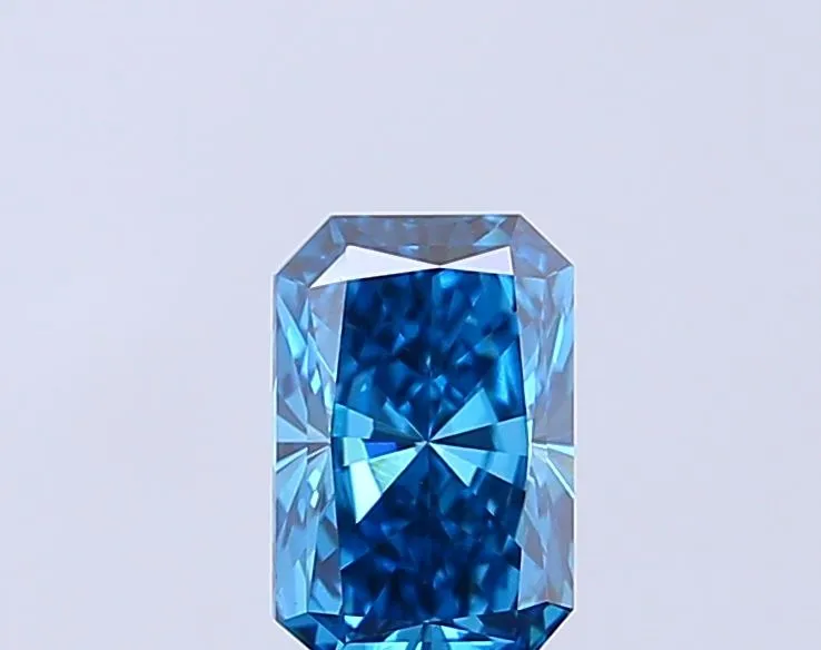1.09ct RADIANT Fancy Vivid Blue VVS2 Coloured Lab diamond