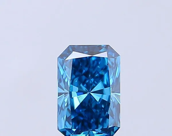 1.09ct RADIANT Fancy Vivid Blue VVS2 Coloured Lab diamond