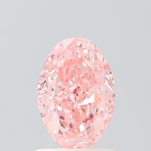 1.1ct OVAL Fancy Vivid Pink VVS2 Coloured Lab diamond