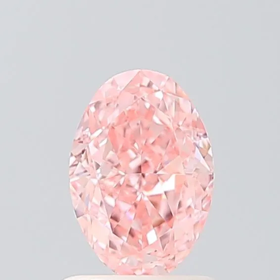 1.1ct OVAL Fancy Vivid Pink VVS2 Coloured Lab diamond