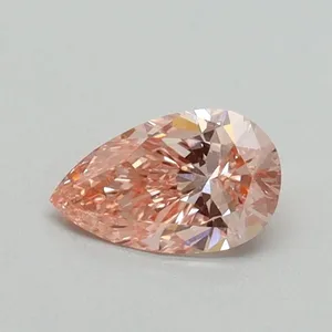 0.4ct PEAR Fancy Vivid Pink VS1 Coloured Lab diamond