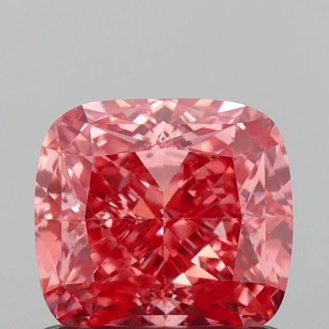 1.02ct CUSHION Fancy Vivid Pink VS1 Coloured Lab diamond