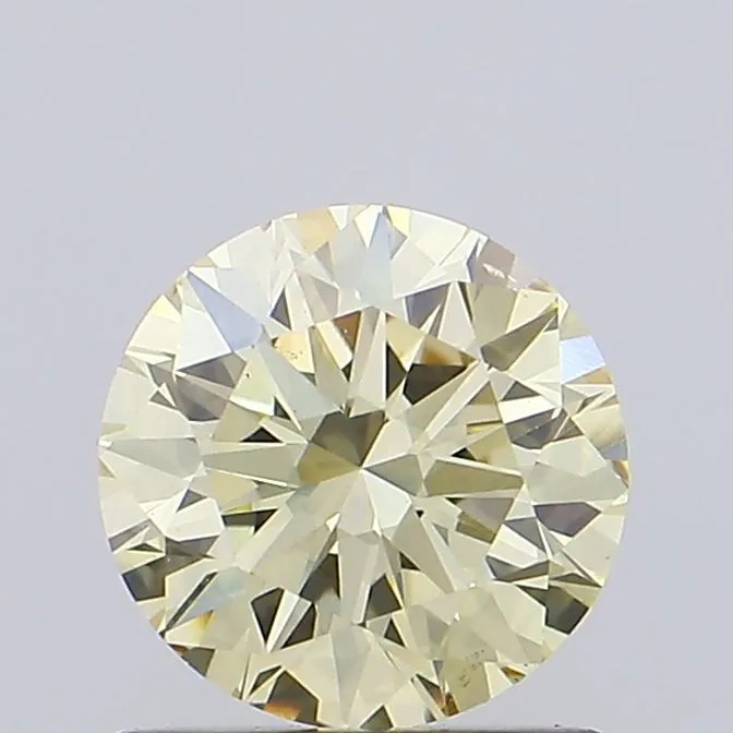 1.08ct ROUND Fancy Light Yellow VS2 Coloured Lab diamond