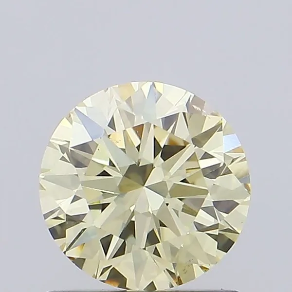 1.08ct ROUND Fancy Light Yellow VS2 Coloured Lab diamond