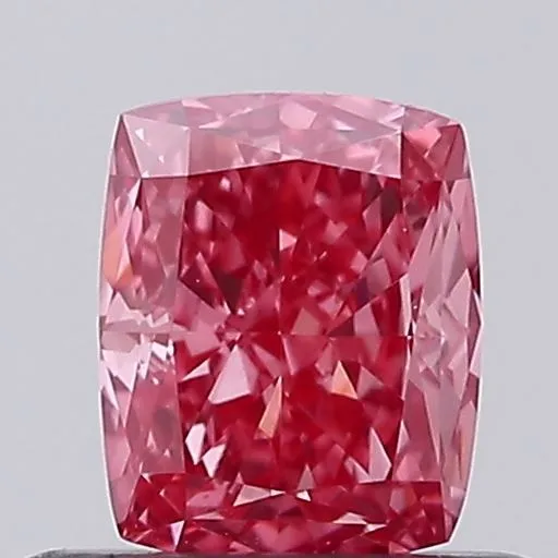 0.49ct CUSHION Fancy Vivid Pink VVS2 Coloured Lab diamond