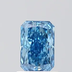 1.02ct RADIANT Fancy Vivid Blue SI1 Coloured Lab diamond