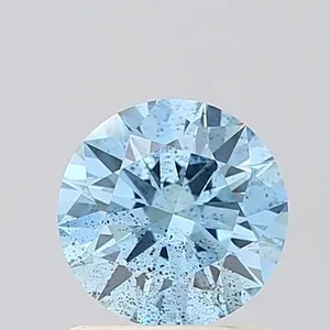 0.9ct ROUND Fancy Vivid Blue SI2 Coloured Lab diamond