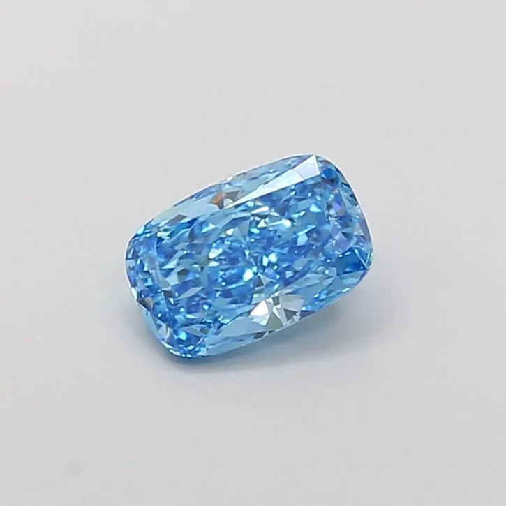 1.02ct CUSHION Fancy Vivid Blue VS1 Coloured Lab diamond