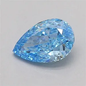0.33ct PEAR Fancy Vivid Blue VVS2 Coloured Lab diamond