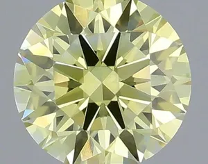 0.32ct ROUND Fancy Intense Yellow VVS2 Coloured Lab diamond