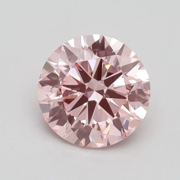 0.75ct ROUND Fancy Intense Pink SI1 Coloured Lab diamond