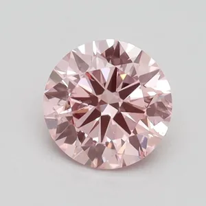 0.75ct ROUND Fancy Intense Pink SI1 Coloured Lab diamond