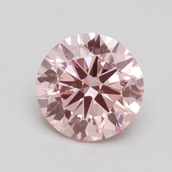 0.75ct ROUND Fancy Intense Pink SI1 Coloured Lab diamond