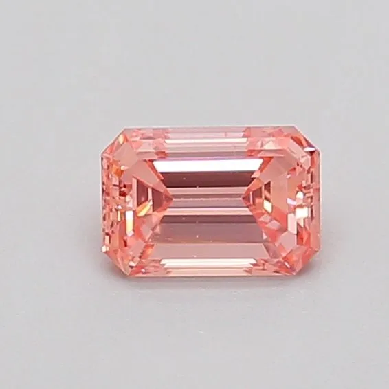 0.42ct EMERALD Fancy Vivid Pink VS2 Coloured Lab diamond