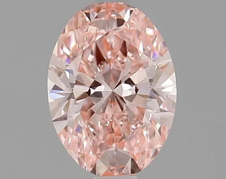 1.01ct OVAL Fancy Vivid Pink VVS2 Coloured Lab diamond