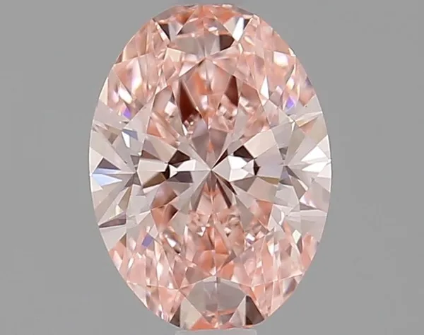 1.01ct OVAL Fancy Vivid Pink VVS2 Coloured Lab diamond