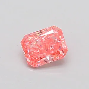 0.39ct RADIANT Fancy Vivid Pink VS1 Coloured Lab diamond