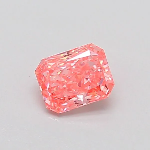 0.39ct RADIANT Fancy Vivid Pink VS1 Coloured Lab diamond