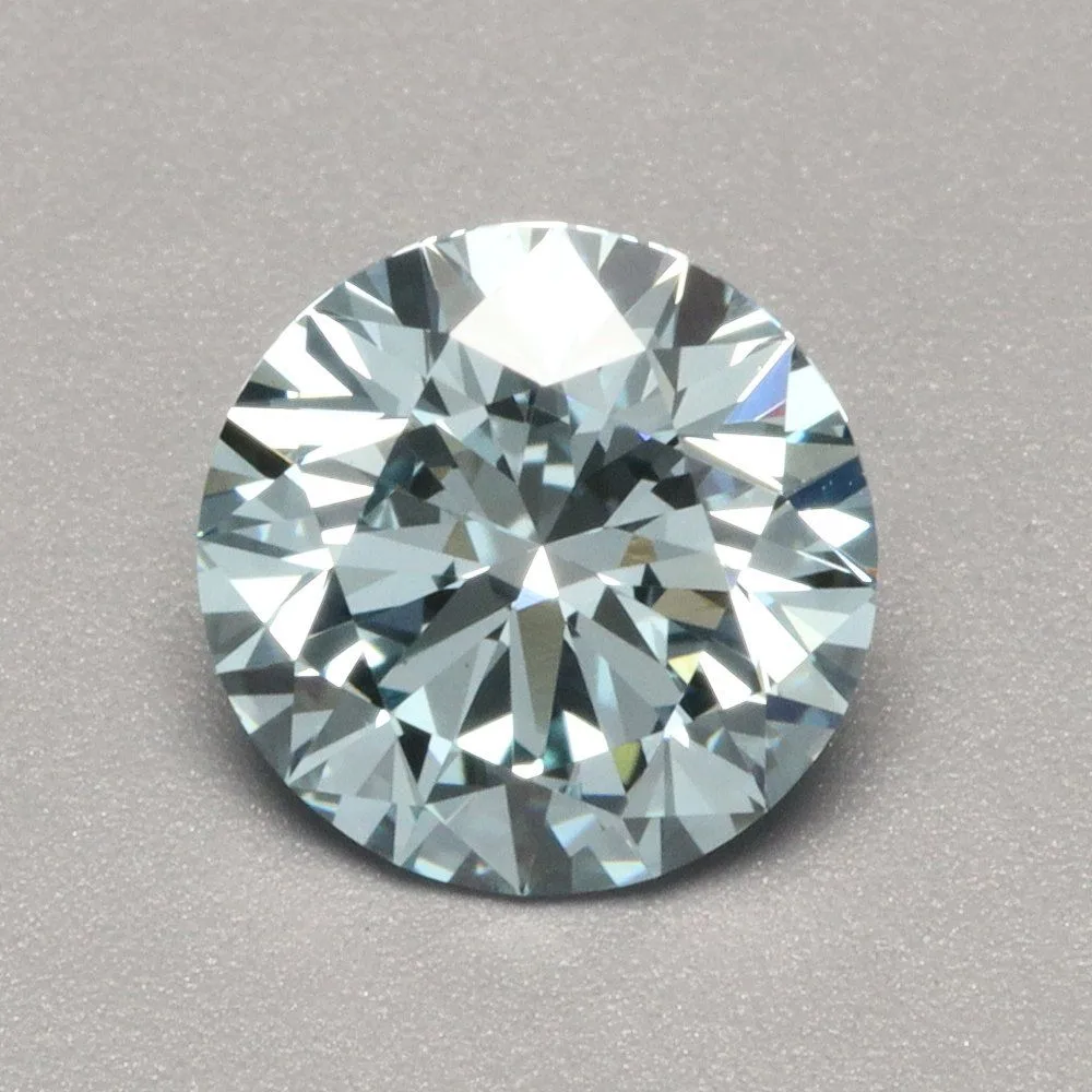 1.02ct ROUND Fancy Vivid Blue VVS2 Coloured Lab diamond