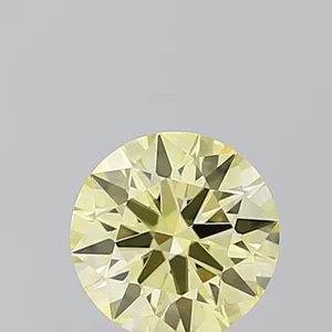 0.55ct ROUND Fancy Intense Yellow VS1 Coloured Lab diamond