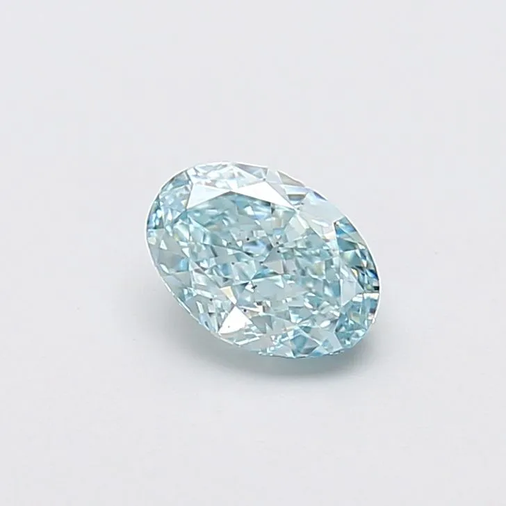 1.10ct OVAL Fancy Intense Blue SI1 Coloured Lab diamond