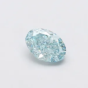 1.1ct OVAL Fancy Intense Blue SI1 Coloured Lab diamond