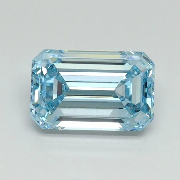 1.02ct EMERALD Fancy Intense Blue VS1 Coloured Lab diamond