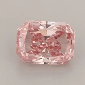 0.99ct RADIANT Fancy Vivid Pink VS1 Coloured Lab diamond