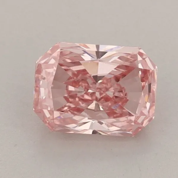 0.99ct RADIANT Fancy Vivid Pink VS1 Coloured Lab diamond