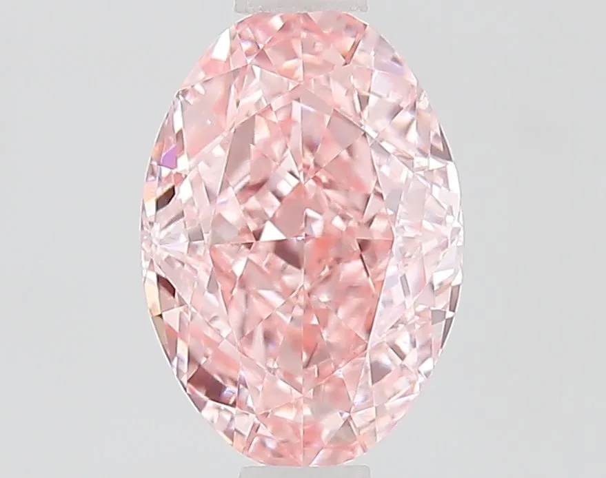 1.07ct OVAL Fancy Vivid Pink VS1 Coloured Lab diamond