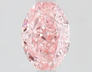 1.07ct OVAL Fancy Vivid Pink VS1 Coloured Lab diamond