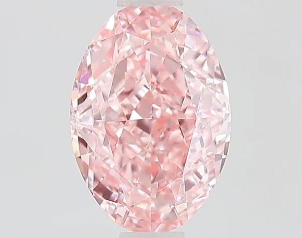 1.07ct OVAL Fancy Vivid Pink VS1 Coloured Lab diamond