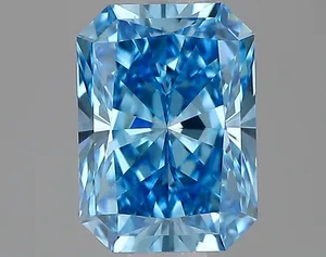 0.72ct RADIANT Fancy Vivid Blue VVS2 Coloured Lab diamond