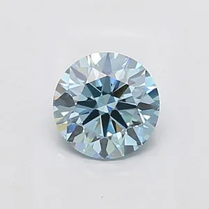 1.02ct ROUND Fancy Vivid Blue VS1 Coloured Lab diamond
