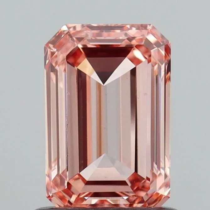 1.03ct EMERALD Fancy Brownish Pink VS2 Coloured Lab diamond