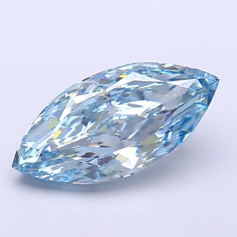 2.50ct MARQUISE Fancy Vivid Blue VVS2 Coloured Lab diamond