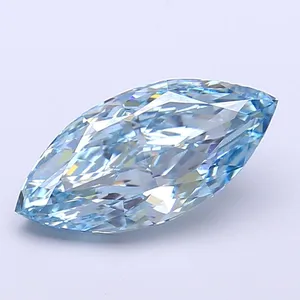 2.5ct MARQUISE Fancy Vivid Blue VVS2 Coloured Lab diamond