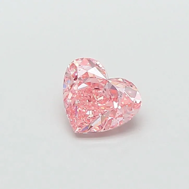 1.22ct HEART Fancy Vivid Pink VVS1 Coloured Lab diamond