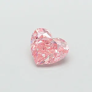 1.22ct HEART Fancy Vivid Pink VVS1 Coloured Lab diamond