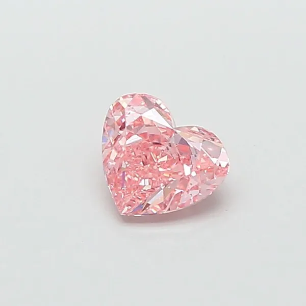 1.22ct HEART Fancy Vivid Pink VVS1 Coloured Lab diamond
