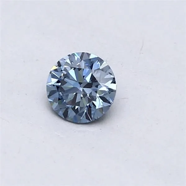 0.3ct ROUND Fancy Vivid Blue SI1 Coloured Lab diamond
